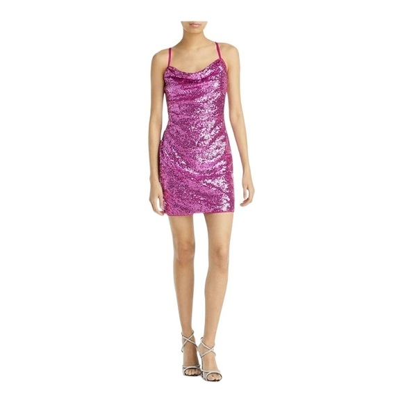 BCBGMaxAzria Sequined Mini Party Dress NWT - Picture 5 of 5